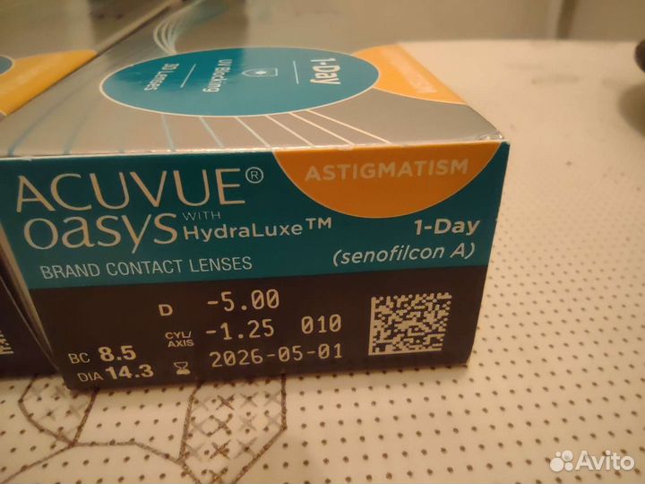 Линзы acuvue oasys hydraluxe astigmatism