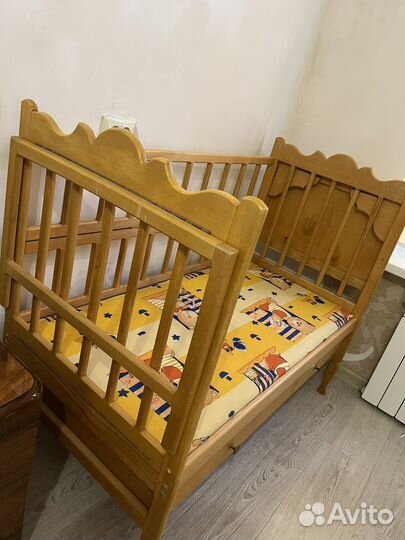 Детская деревянная кровать 120х60