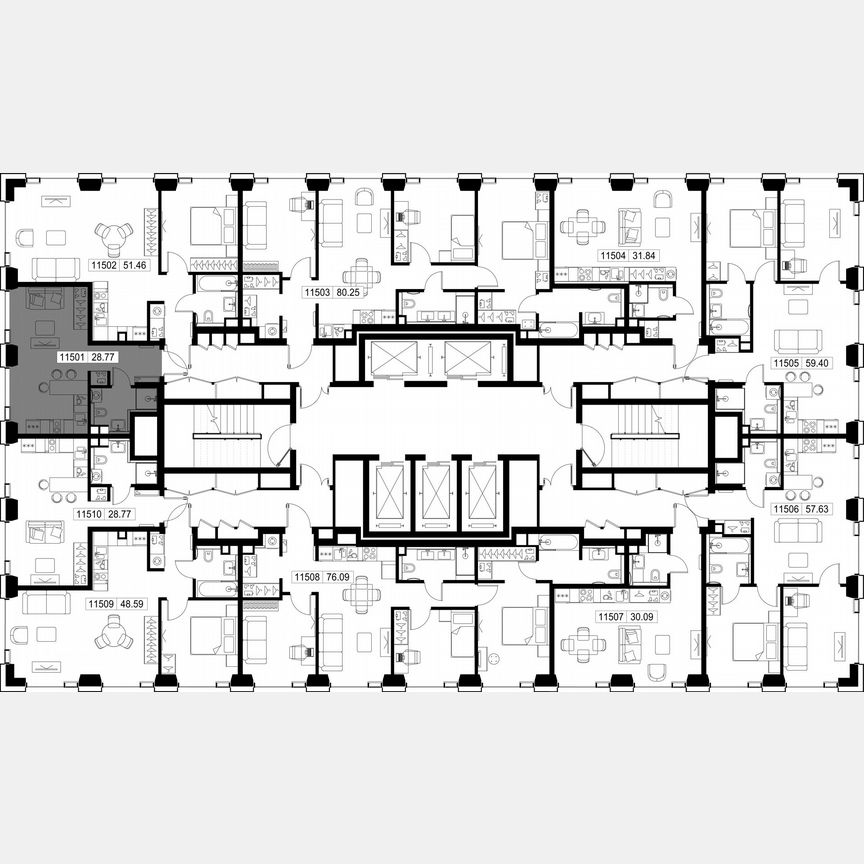 Квартира-студия, 28,8 м², 15/52 эт.