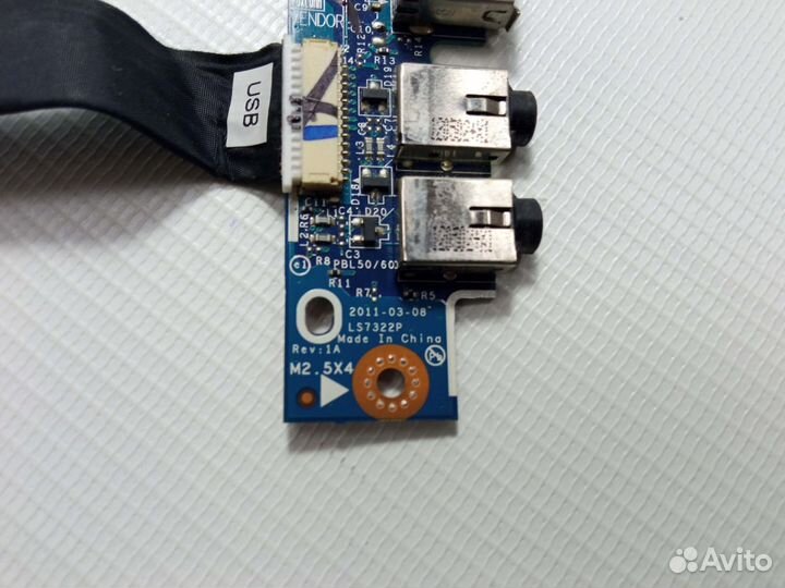 Плата audio и USB Asus X53U