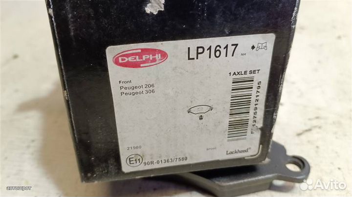 Колодки тормозные передние км-т Peugeot 206