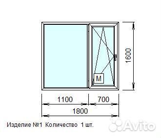 Окно рехау 1800х1600
