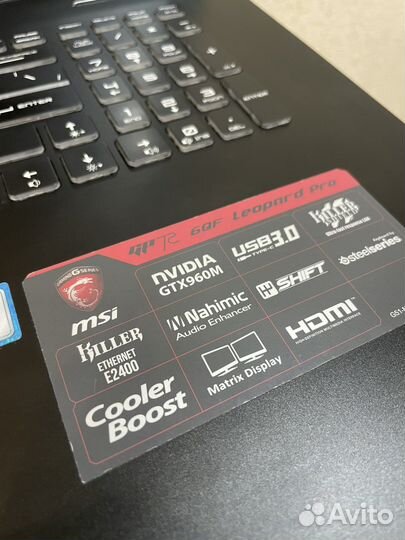 MSI GP72 6QF Leopard Pro 17,3