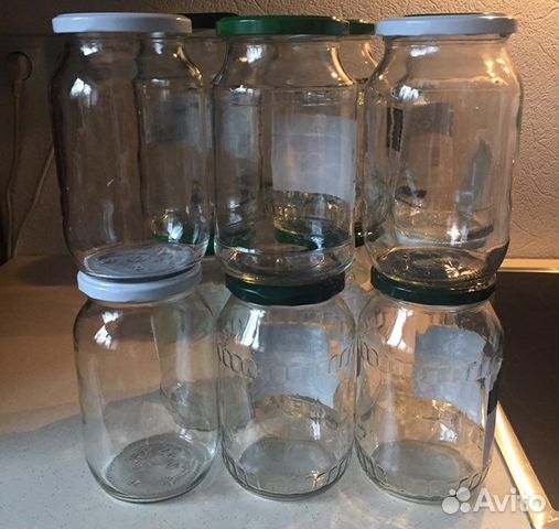 0,9л /100шт банки стекло с винтовыми Крышками