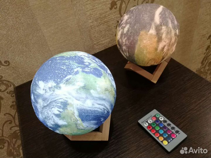 Светильник Луна галактика + подставка. акб, пульт