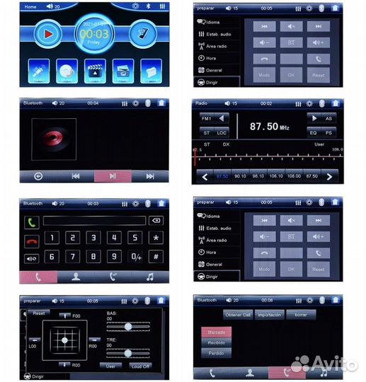 Магнитола 1 DIN. С Экраном 9 Дюймов. MirrorLink