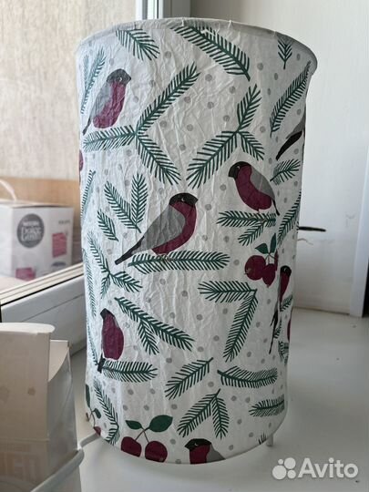 Светильник IKEA со снегирями лампа