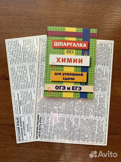 Справочные материалы/шпаргалка по химии/шпаргалки