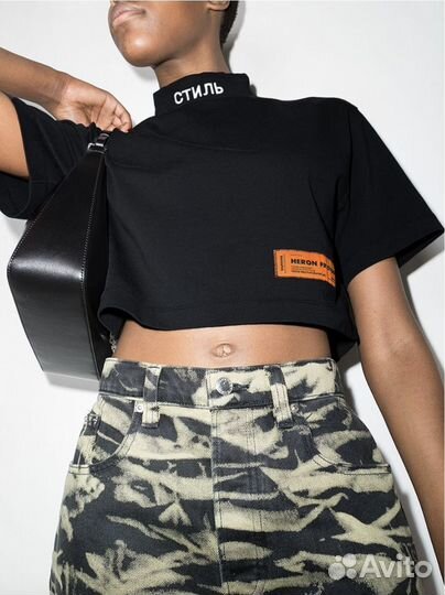 Heron Preston Чёрная футболка стиль