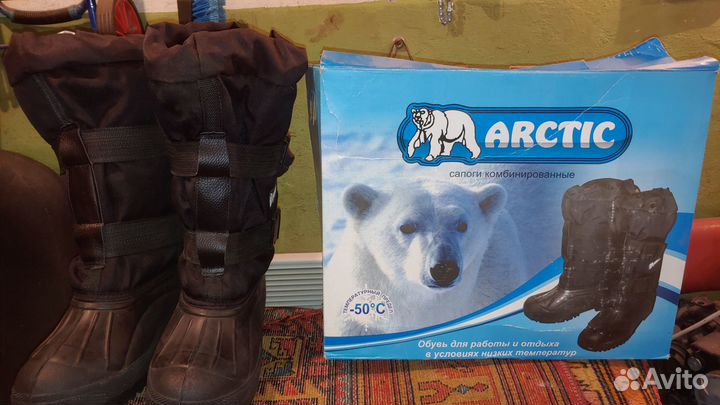 Комбинированные сапоги теплые