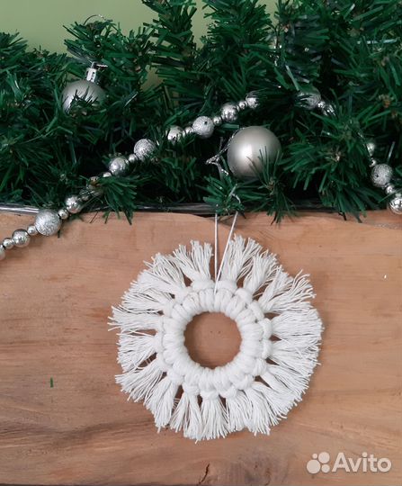 Новогодние игрушки макраме