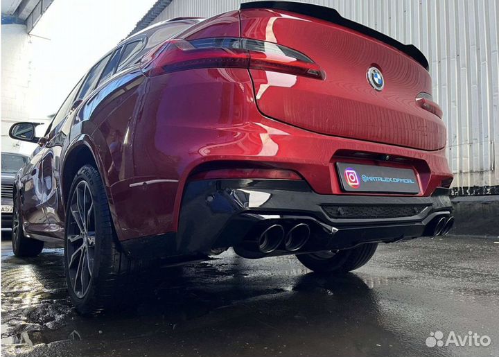 Диффузор М BMW X4 G02 с насадками