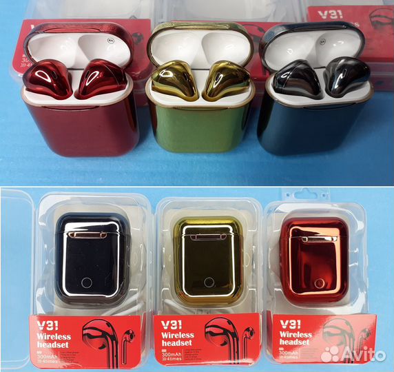 Беспроводные наушники Airpods Tws Гламур Сенсорные