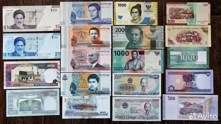 Банкноты Азиатских стран