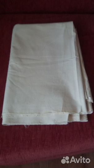 Отрез плотной ткани х/б бязь суровая