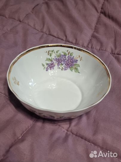 Сухарница капельник дулево сирень 1960