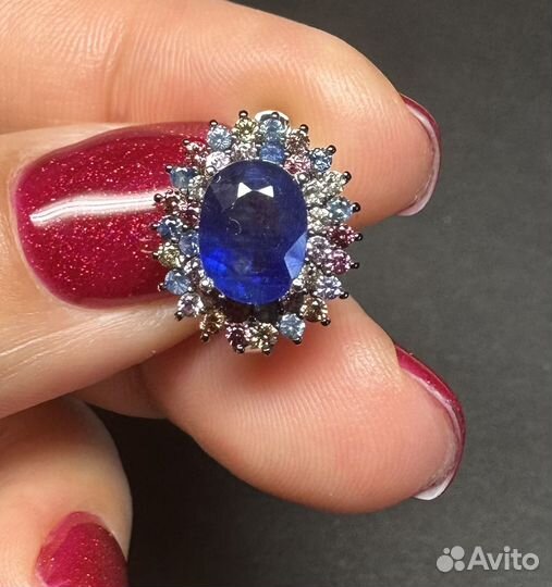 Серьги с сапфирами