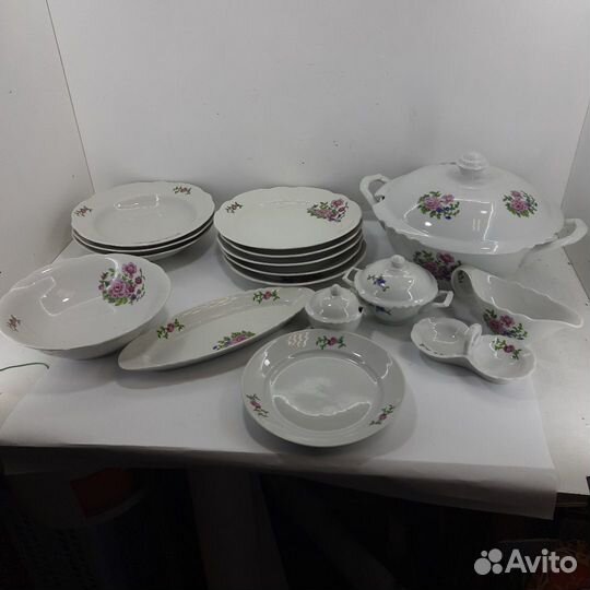 Столовый сервиз фарфоровый, Дулёво, СССР