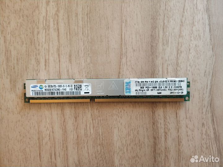 Модуль памяти Samsung DDR3 8GB для сервера
