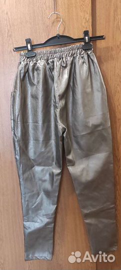 Кожаные брюки женские