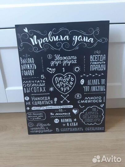 Интерьерная картина Постер Правила дома