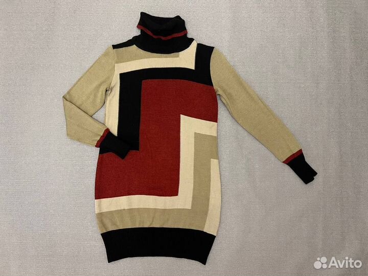 Платье свитер шерстяное 40 42 XS S