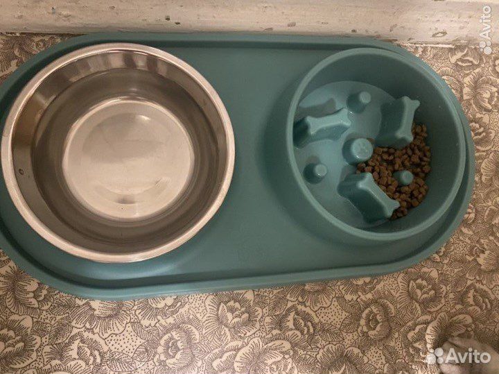 Миска на подставке двойная для собак мелких пород