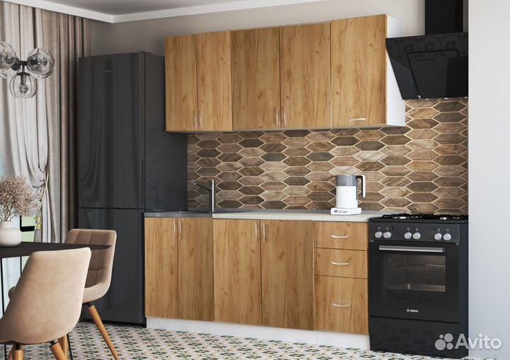 Кухня модульная Виола Крафт Золотой