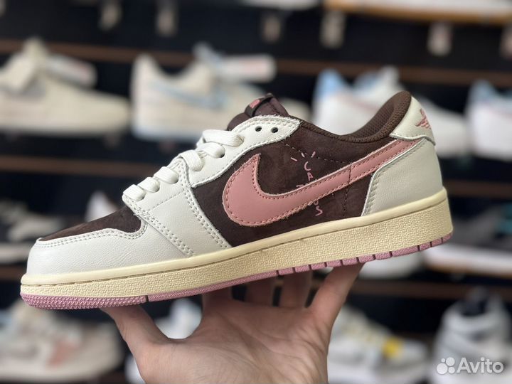 Кроссовки nike air jordan 1 low travis scott