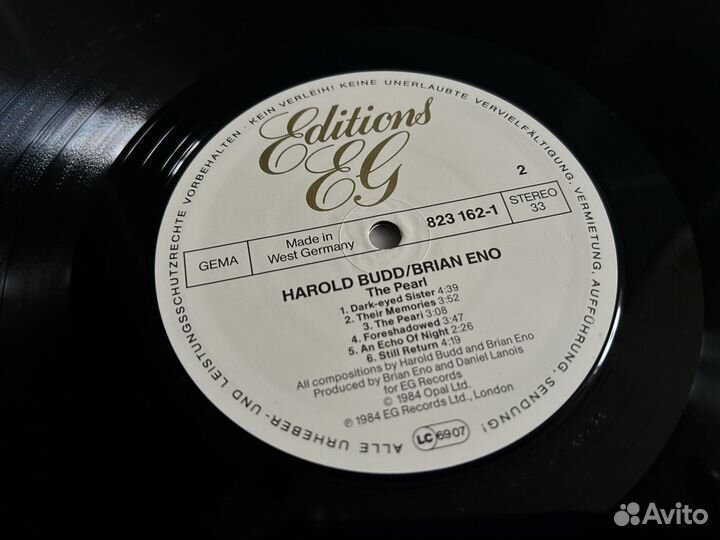 Винил Harold Budd, Brian Eno, Daniel Lanois – The