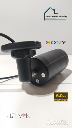 Камера видеонаблюдения IP 6mp Sony черная POE