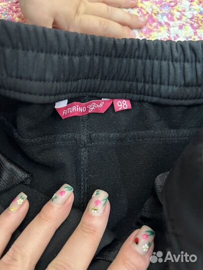 Штаны брюки для девочки утепленные 98