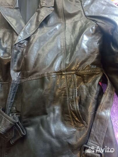 Кожаный плащ нквд