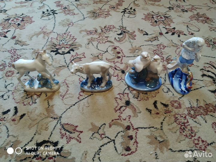 Статуэтки СССР старая гжель наборами