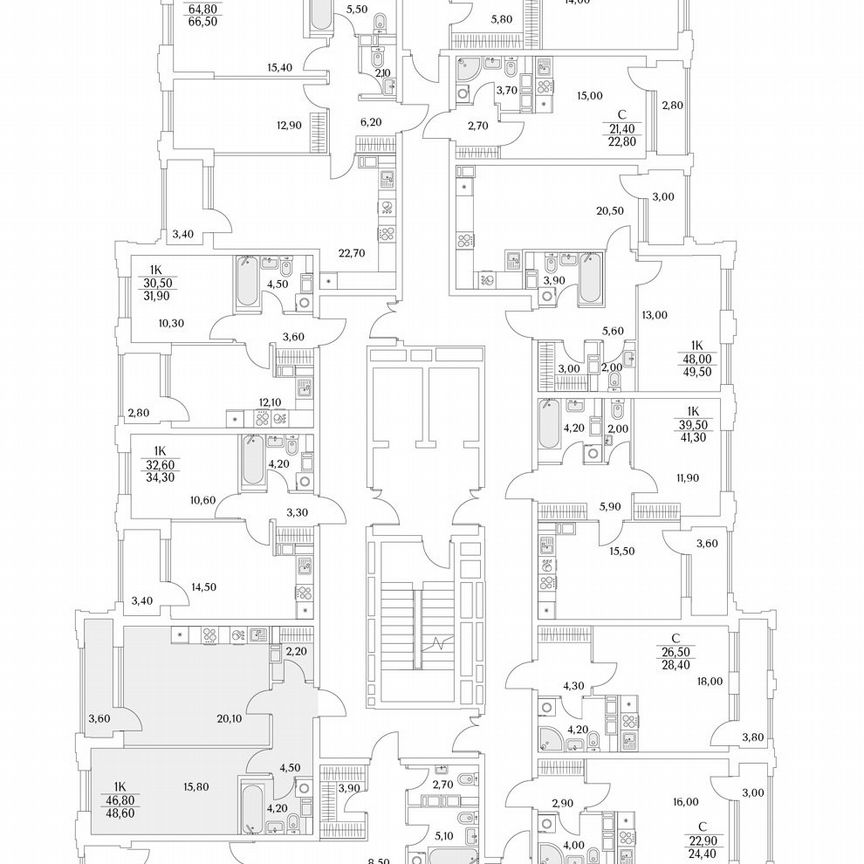 1-к. квартира, 48,6 м², 10/13 эт.