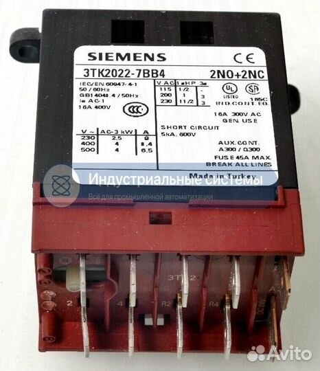 Контактор Siemens 3TK2022-7BB4