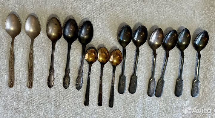 Мельхиоровые чайные ложки советские