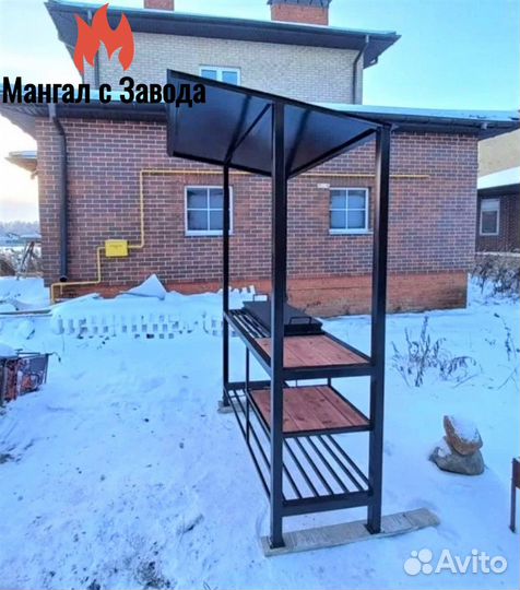 Мангал с крышей
