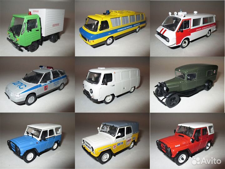 Модели автомобили, автобусы, грузовики (1-43)