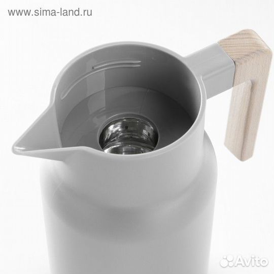 Термос-кофейник 1 л, стеклянная колба, 25 х 18 х 2