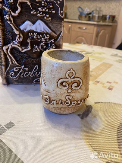 Фляга декоративная глиняная