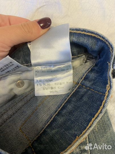 Джинсовые шорты levis 508 w30