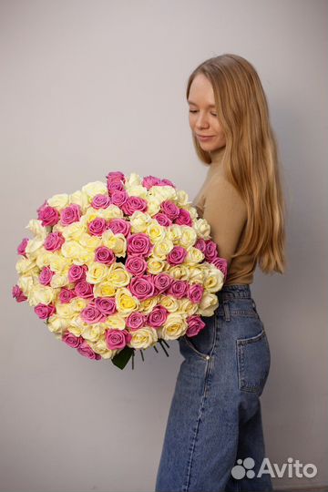 Букет из 51 Розы оптом, букеты из роз оптом