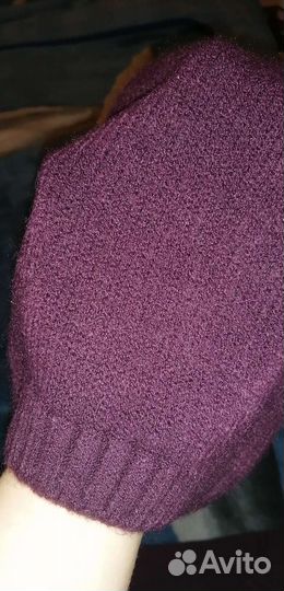 Женская шапка, шарф, перчатки