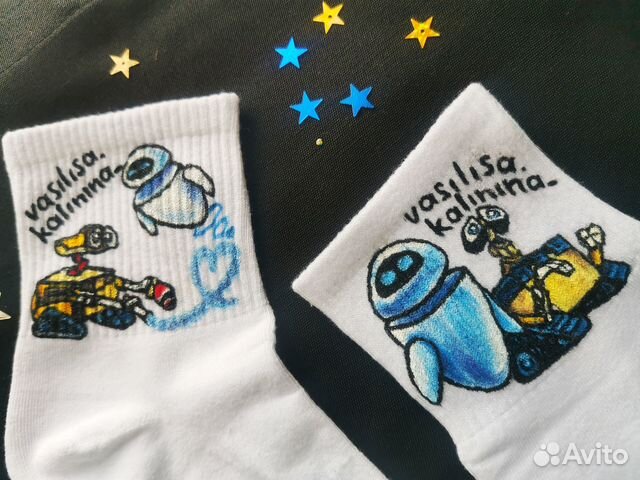 Носки с ручной росписью