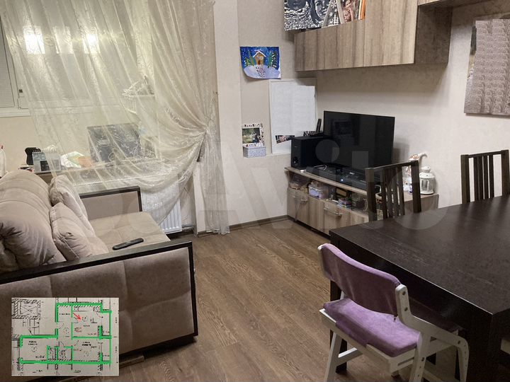 2-к. квартира, 60 м², 1/9 эт.