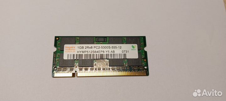 Модуль памяти hynix DDR2 1GB 2Rx8 PC2-5300S-555-12