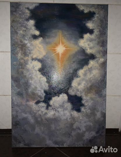 Картина маслом Облака 40/60см