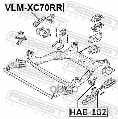 Подушка двигателя зад прав/лев vlmxc70RR