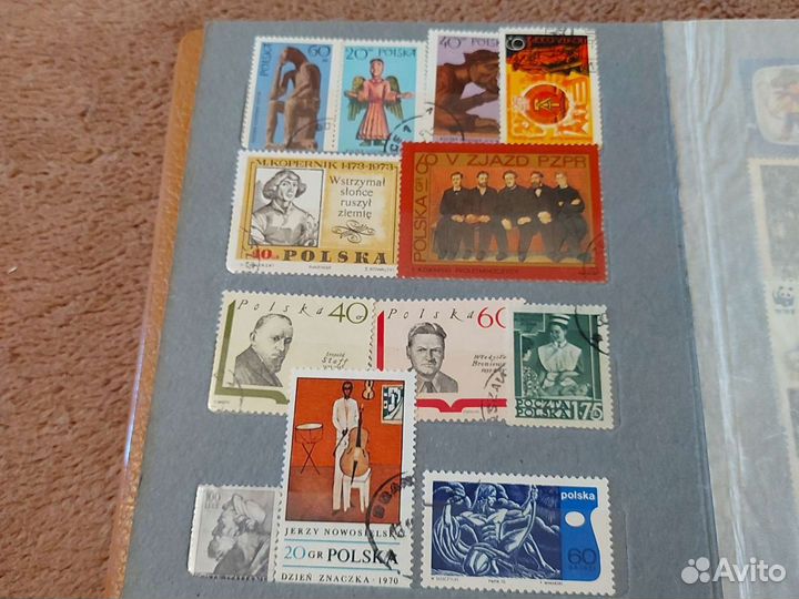 Марки почтовые польские и советские